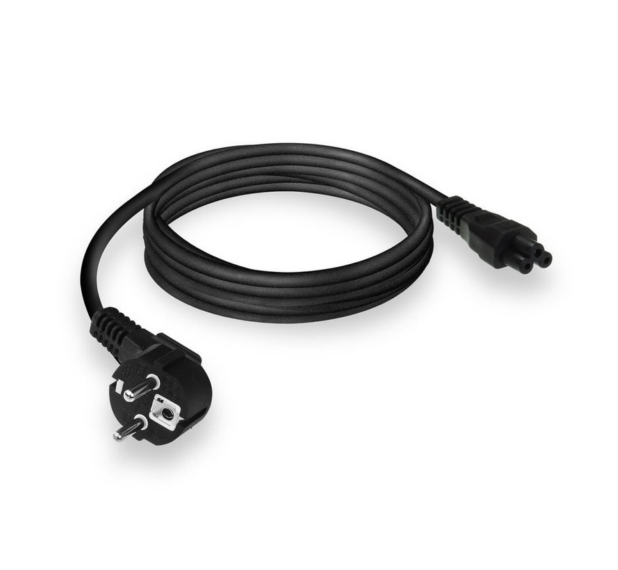 AC3310 | Elektriciteitssnoer | 2 Meter | CEE7/7 naar C5 Stekker (3-Pin) | Zwart