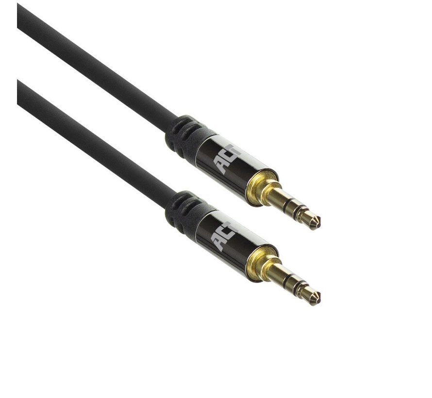 AC3612 audio kabel 5 m 3.5mm Zwart