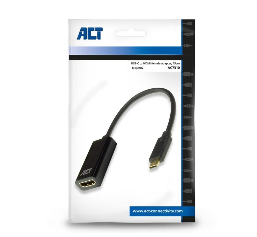 AC7310 video kabel adapter 0,15 m USB Type-C HDMI Type A (Standaard) Zwart