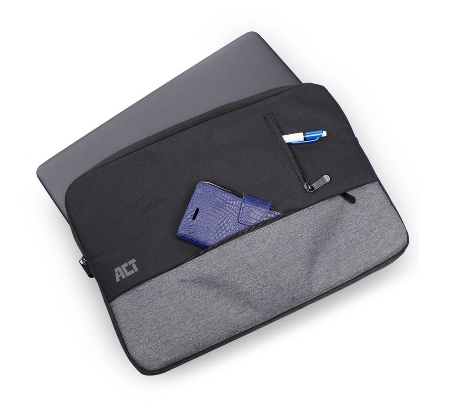 AC8545 notebooktas 39,6 cm (15.6") Opbergmap/sleeve Zwart, Grijs