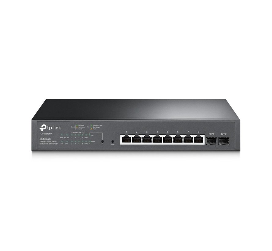 TL-SG2210MP | 10-Poorts Gigabit Smart Switch | 8x PoE+ | Managed