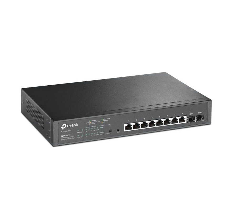 TL-SG2210MP | 10-Poorts Gigabit Smart Switch | 8x PoE+ | Managed