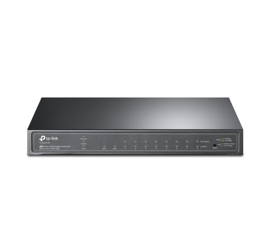 TL-SG2210P | 10-Poorts Gigabit Smart Switch | 8x PoE+ | Managed