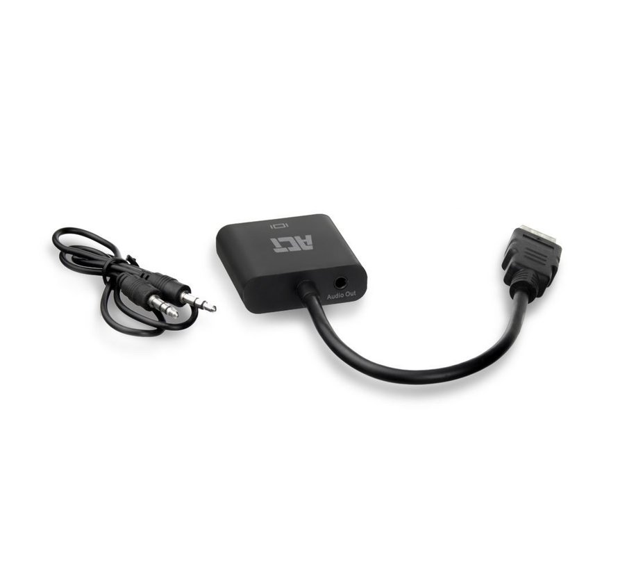 AC7535 video kabel adapter 0,23 m HDMI Type A (Standaard) VGA (D-Sub) Zwart