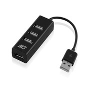 ACT AC6205 interface hub USB 2.0 480 Mbit/s Zwart