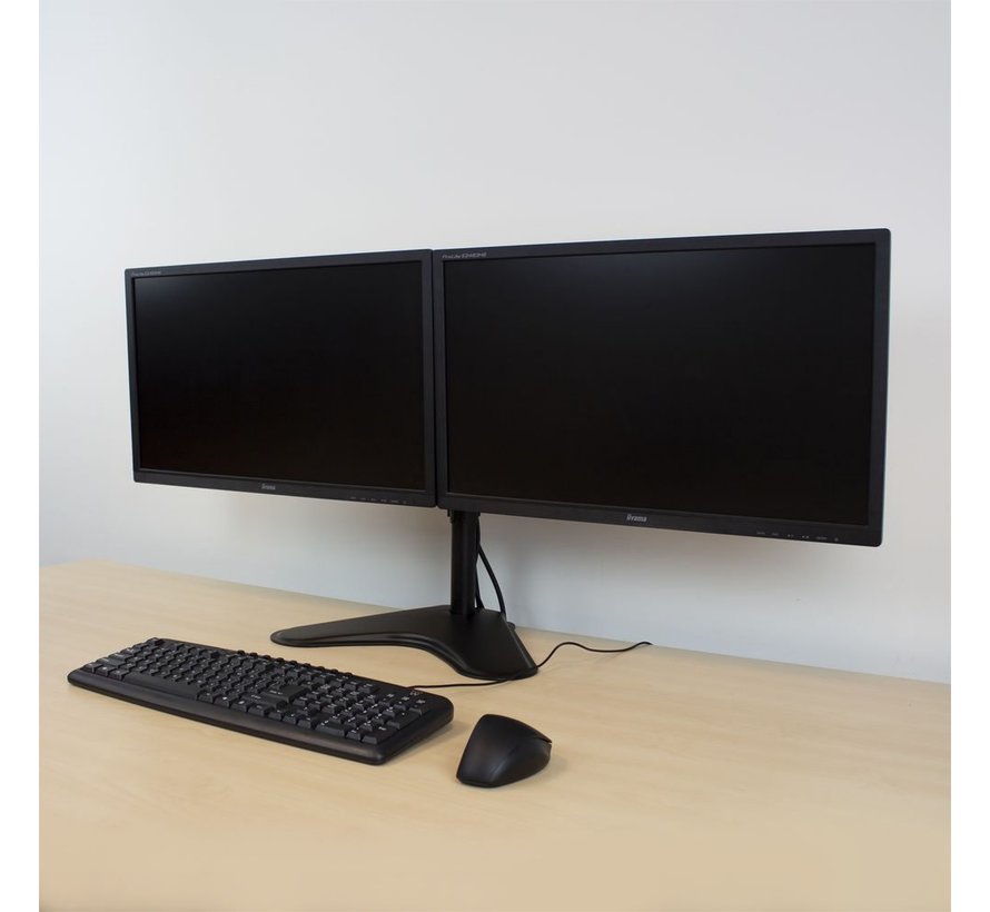 AC8320 | Verstelbare Monitor-bureausteun | Tot 32" | Max 8kg | VESA 100x100 | 2 Monitoren