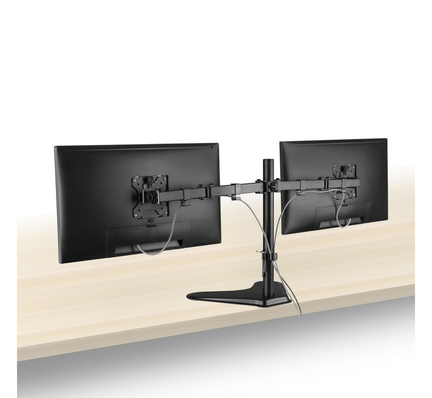 AC8320 | Verstelbare Monitor-bureausteun | Tot 32" | Max 8kg | VESA 100x100 | 2 Monitoren