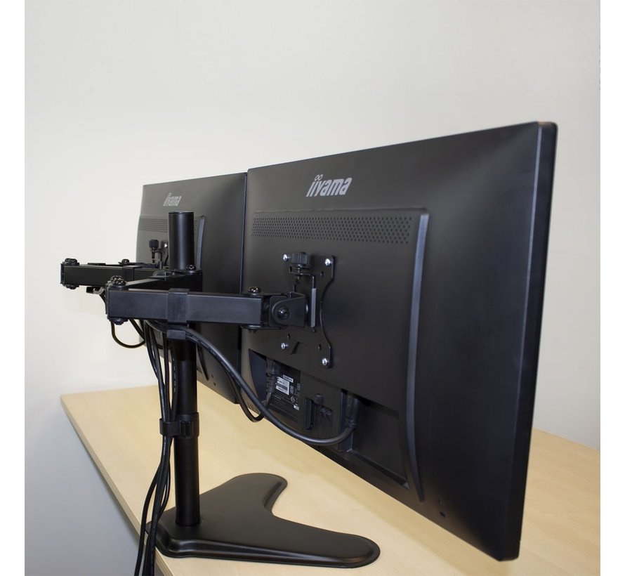 AC8320 | Verstelbare Monitor-bureausteun | Tot 32" | Max 8kg | VESA 100x100 | 2 Monitoren