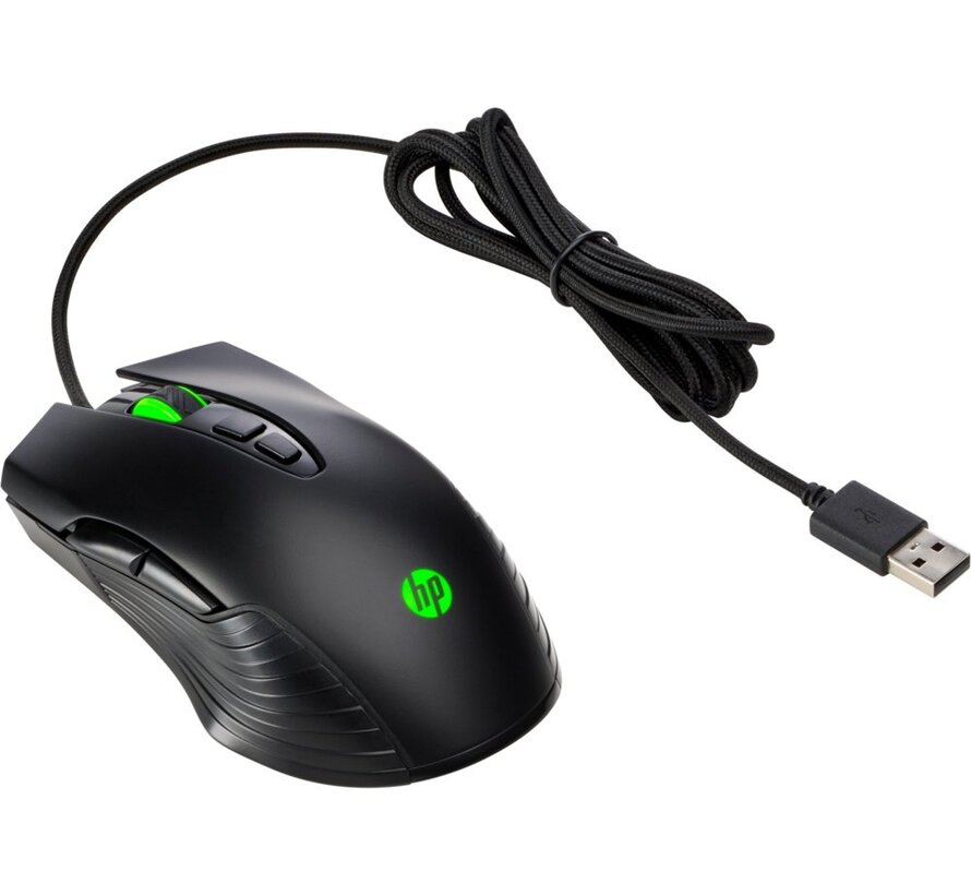 HP X220 | Bedrade Gaming Muis | Links- en Rechtshandig | USB-A | 3600 DPI | Zwart