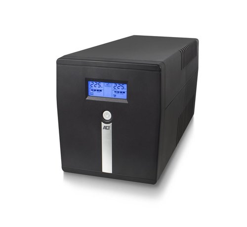 ACT Line-Interactive UPS AC2310 | 1000 VA Vermogen | 4 Uitgangen | Spanningstabilisatie met AVR | Beveiliging bij Netstoringen