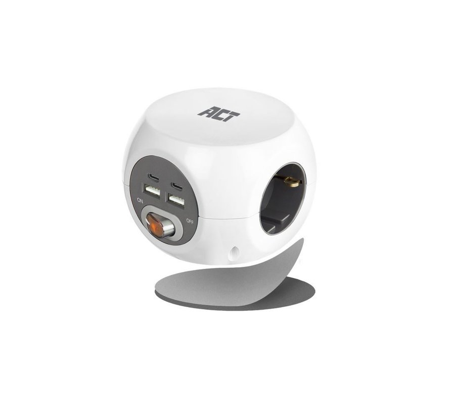 AC2415 | Stekkerdoos | 3 Stopcontacten | 1,5 m | Binnen | Wit