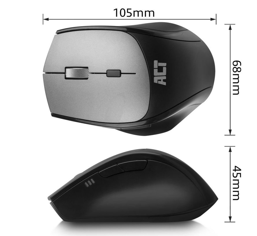 AC5150 | Draadloze Muis | Rechtshandig | RF | IR LED | 2400 DPI