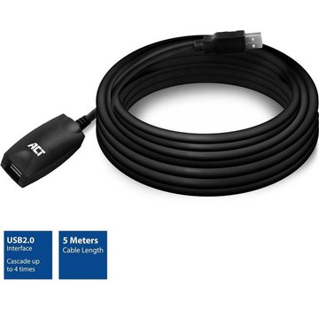 ACT AC6005 USB 2.0 Signaalversterker, 5 meter