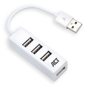 ACT AC6200 interface hub USB 2.0 480 Mbit/s Wit