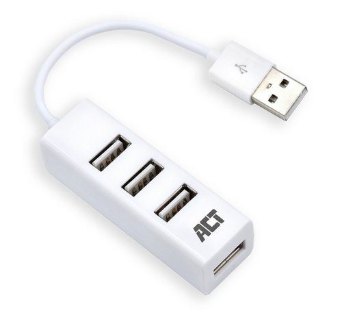 ACT AC6200 interface hub USB 2.0 480 Mbit/s Wit