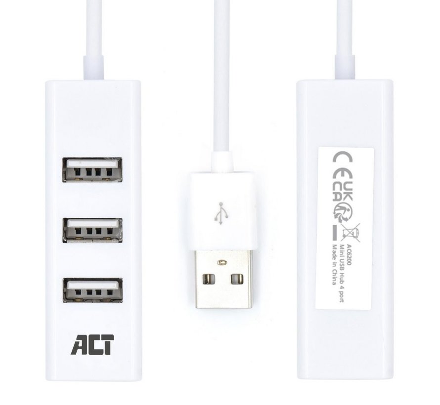 AC6200 interface hub USB 2.0 480 Mbit/s Wit