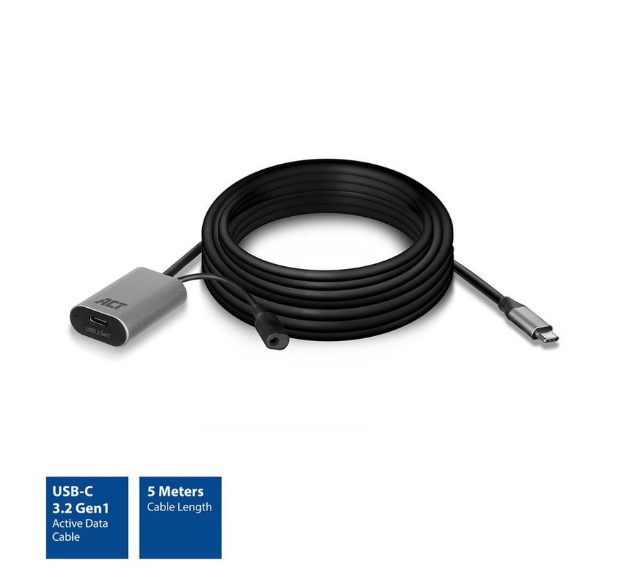 AC7060 USB-C verlengkabel met signaalversterker, 5 meter