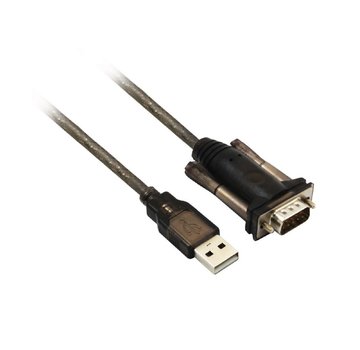 ACT AC6000 seriële kabel Zwart 1,5 m USB Type-A DB-9