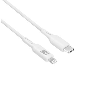 ACT AC3014 Lightning-kabel 1 m Wit