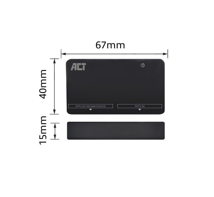 AC6025 geheugenkaartlezer USB 2.0 Zwart