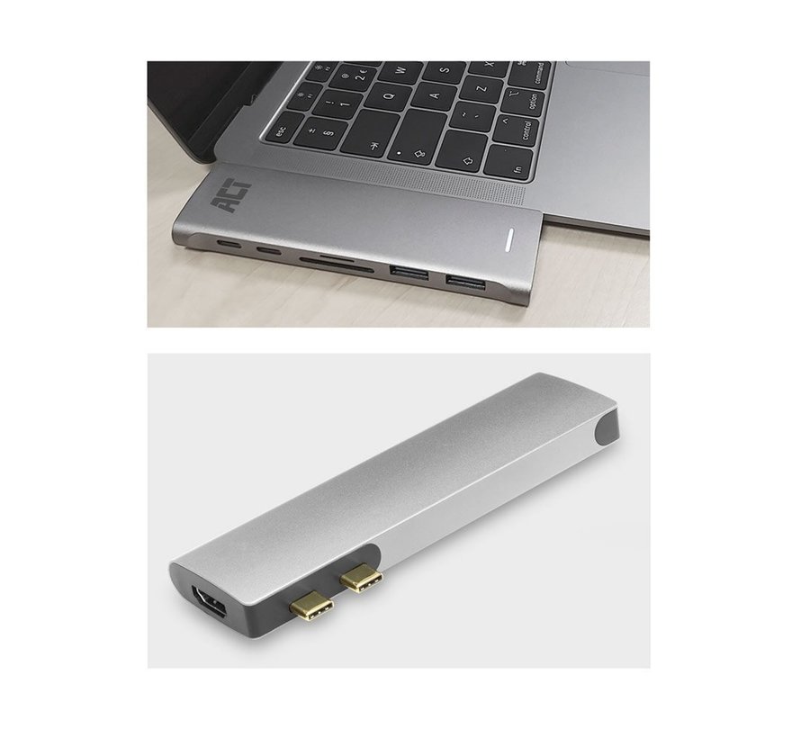 AC7025 USB-C Thunderbolt™ 3 naar HDMI multiport adapter 4K, USB hub, cardreader en PD pass through