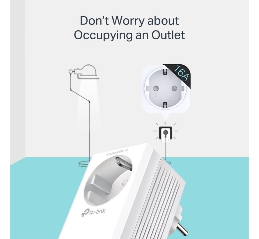 TL-WPA7617 KIT PowerLine-netwerkadapter 1200 Mbit/s Ethernet LAN Wifi Wit