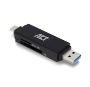 ACT AC6375 geheugenkaartlezer USB 3.2 Gen 1 (3.1 Gen 1) Zwart
