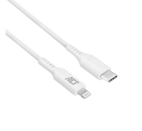ACT kabel | USB-C naar Lightning | 2 m | Wit | AC3015