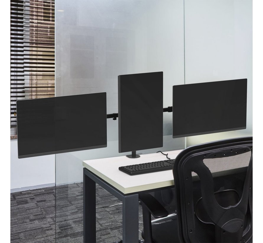 AC8303 flat panel bureau steun 68,6 cm (27") Klem/doorvoer Zwart