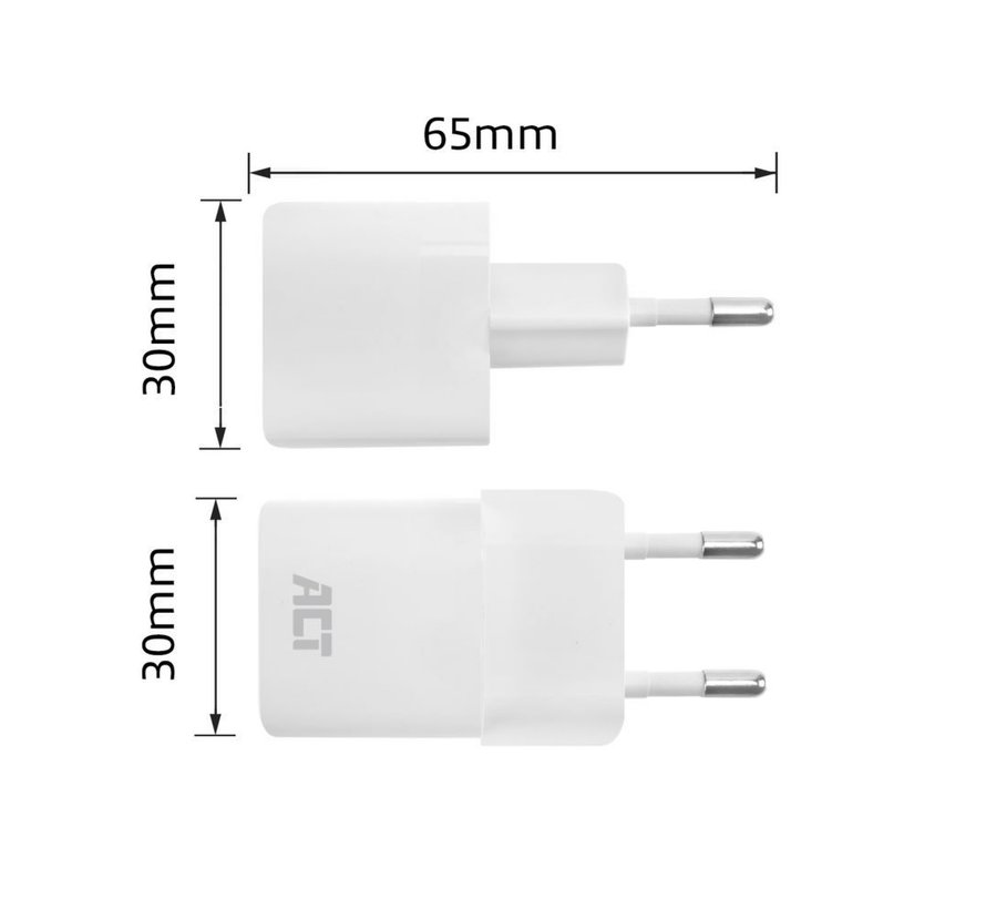AC2120 oplader voor mobiele apparatuur Wit Binnen