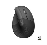 Logitech Lift | Ergonomische Draadloze Muis | Rechtshandig | RF + Bluetooth | 4000 DPI | Grafiet