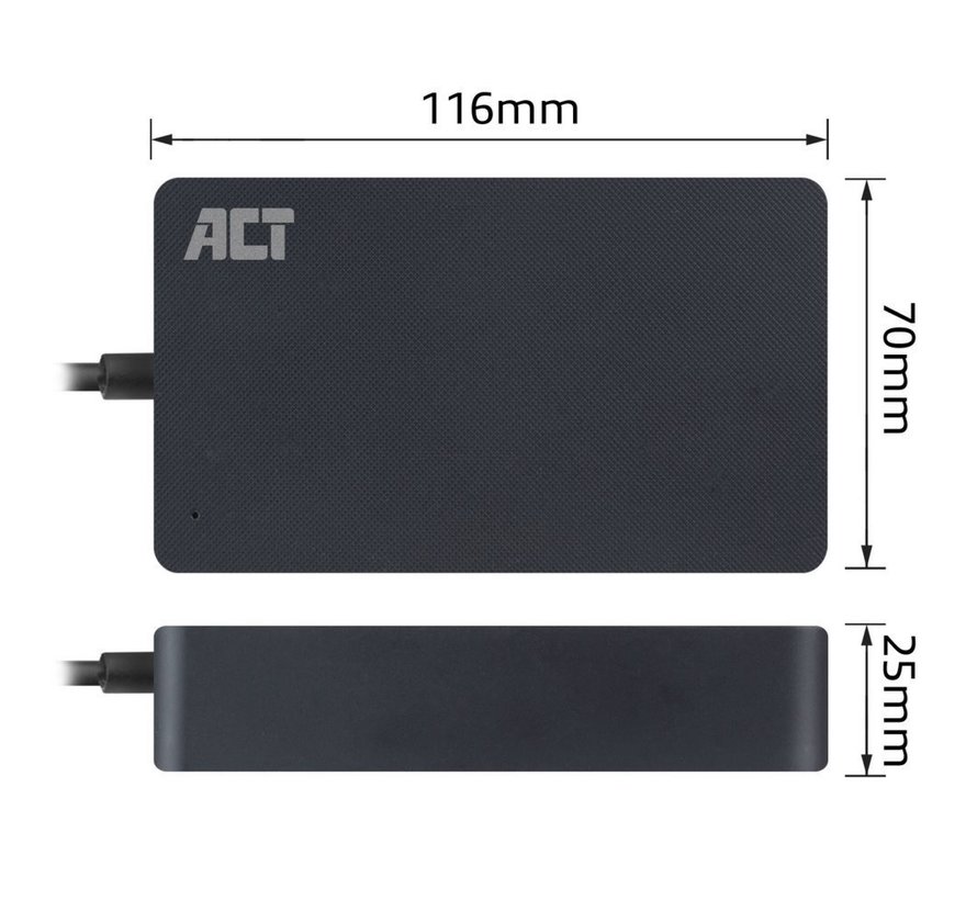 AC2060 | Universele Compacte Notebook Lader | 90 Watt | 2,85 Meter