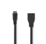 Nedis CVGP34590BK02 | 0,2 m HDMI Kabel | HDMI Type C (Mini) naar HDMI Type A | Zwart
