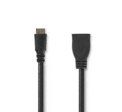Nedis CVGP34590BK02 | 0,2 m HDMI Kabel | HDMI Type C (Mini) naar HDMI Type A | Zwart