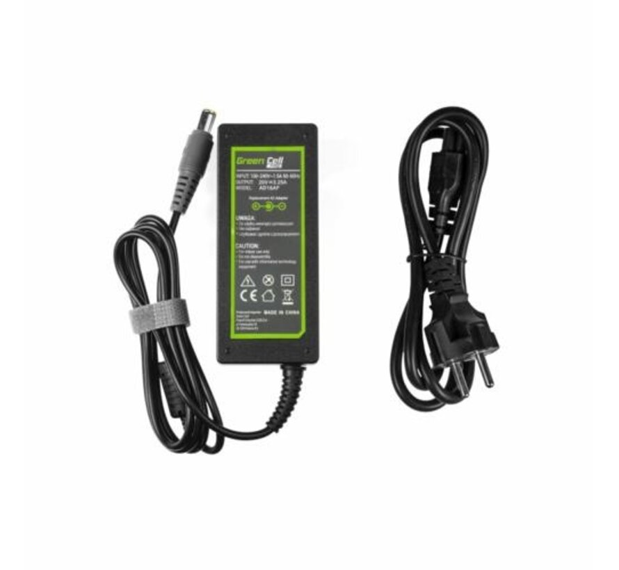 Green Cell AD16AP | Netvoeding & Inverter | 65 W | Binnen | Zwart