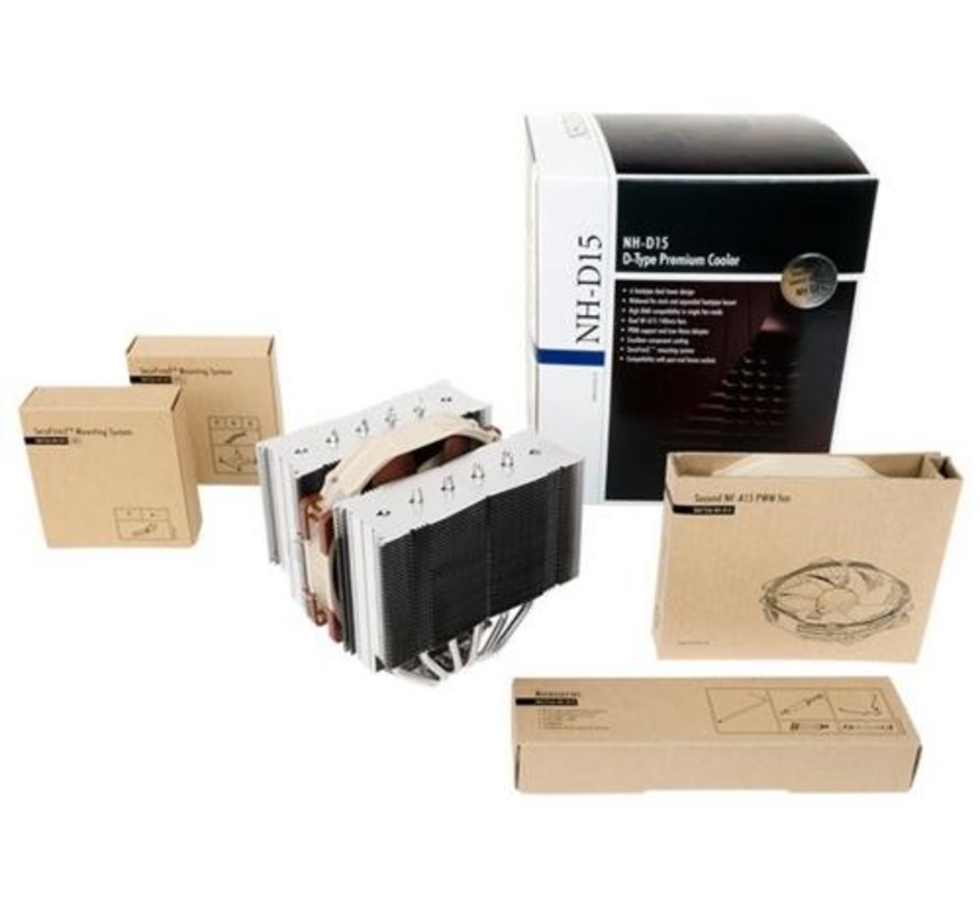 NH-D15 | 250W TDP | 165mm Hoogte | 140mm Fans | CPU Luchtkoeler