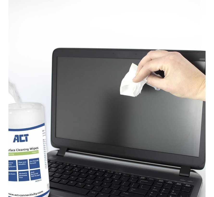AC9515 Schoonmaakdoekjes voor Beeldschermen | 100 stuks