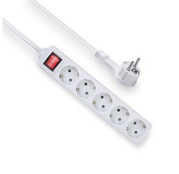 ACT AC2455 power uitbreiding 1,5 m 5 AC-uitgang(en) Binnen Wit