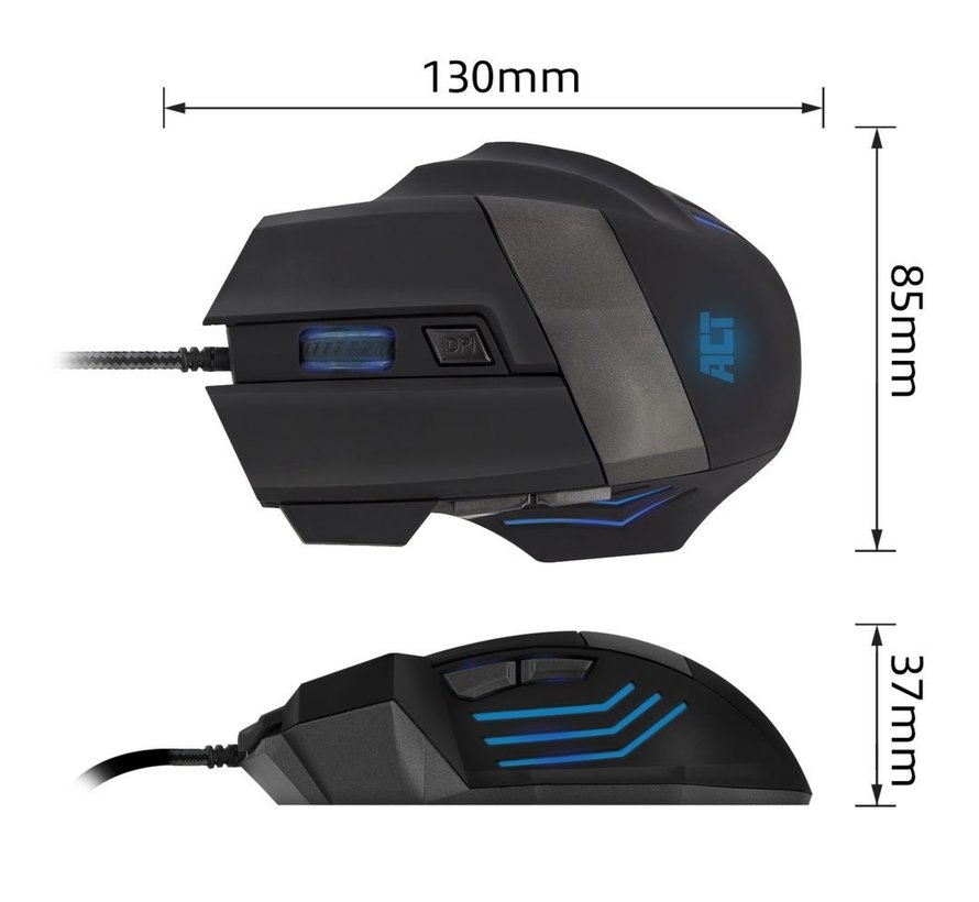 AC5000 muis Rechtshandig USB Type-A Optisch 3200 DPI