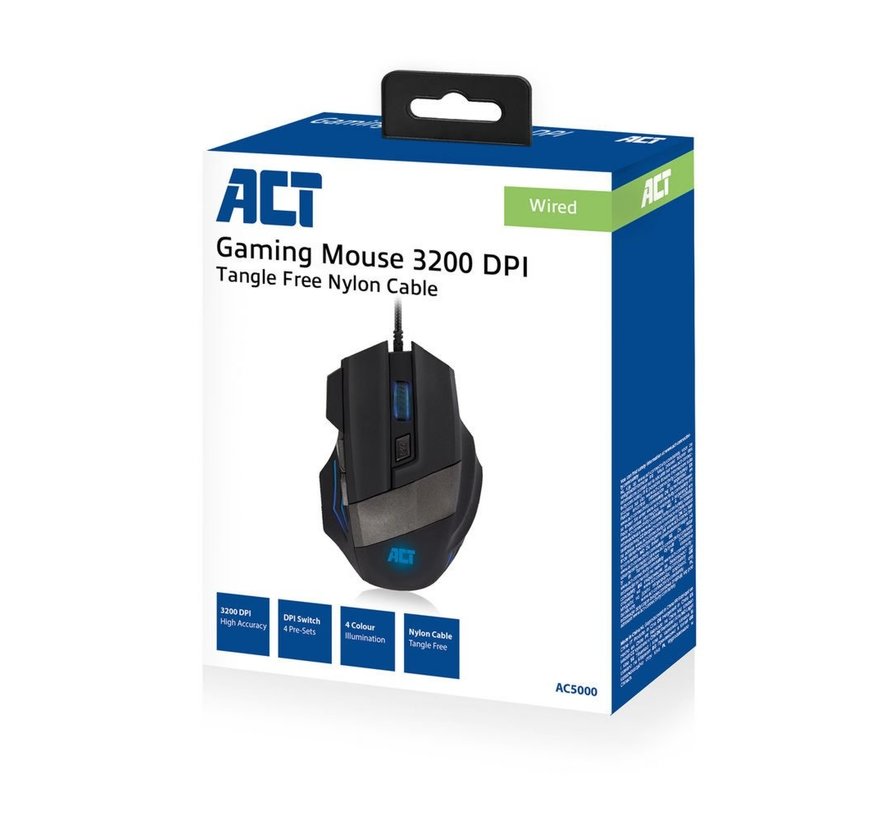 AC5000 muis Rechtshandig USB Type-A Optisch 3200 DPI
