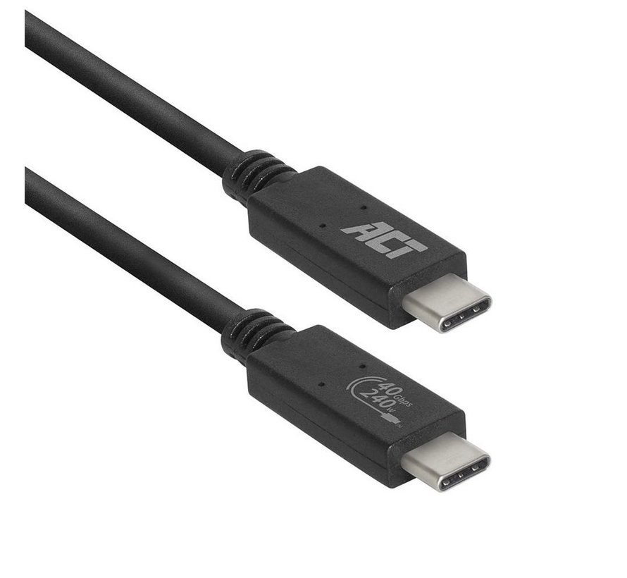 AC7451 | USB4 Gen 3x2 Kabel | USB-C naar USB-C | 0.8m | Zwart