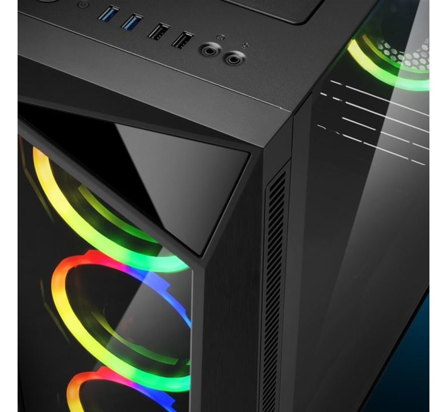 Pcman Game PC Shark AMD -  Ryzen 5 5500 - RTX 3060 - 16 GB geheugen - 480 GB SSD - Windows 11 Pro
