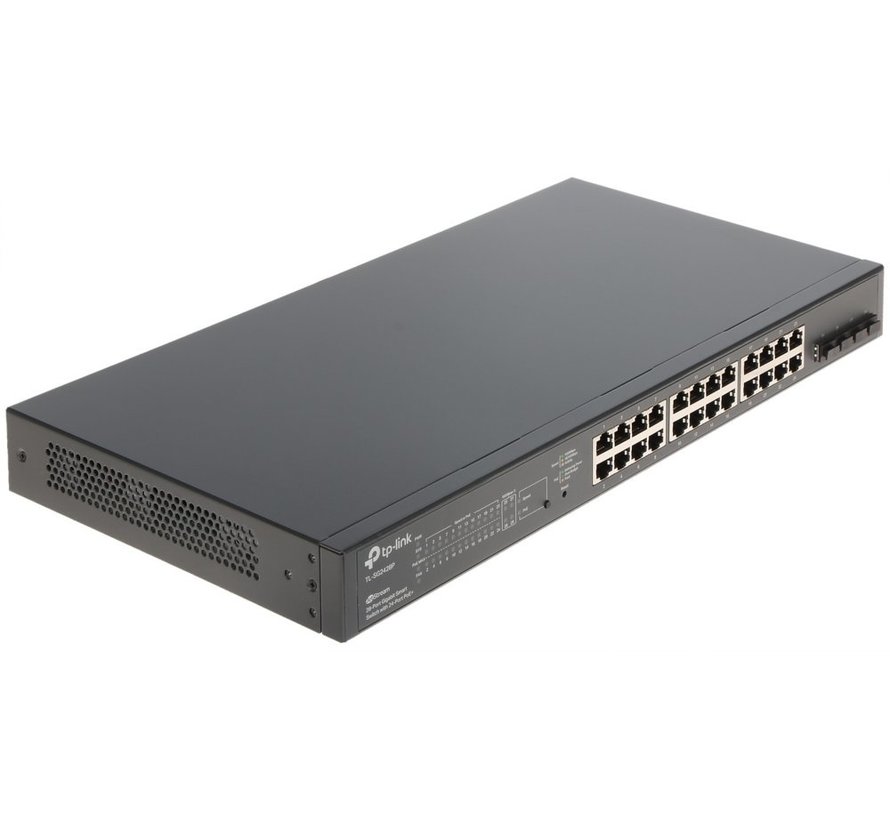 TL-SG2428P | 28-poorts Gigabit Smart PoE+ Switch | 24 RJ45 + 4 SFP | 250W PoE-vermogen | VLAN/QoS
