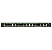 Netgear GS316EPP-100PES | 16-poorts Gigabit Smart Managed Plus PoE+ Switch | 231W PoE-vermogen | VLAN/QoS | 1 SFP | Ventilatorloos