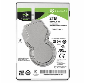 Seagate Barracuda HDD 2.5" | 2TB SATA III | 5400RPM