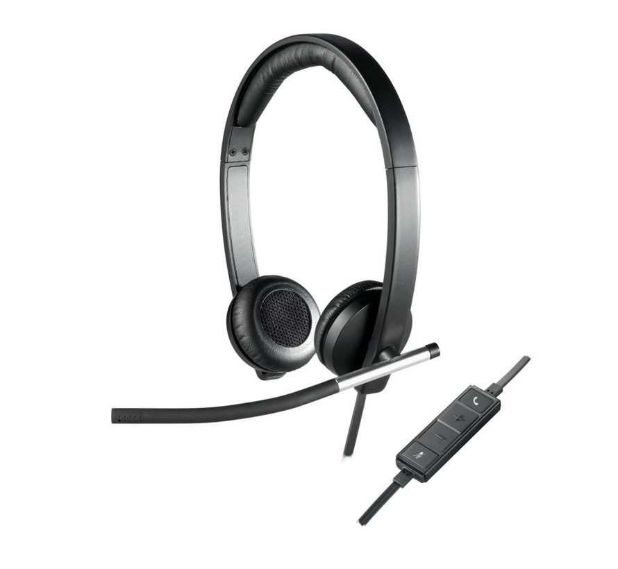 H650E | Bedrade On-ear Headset USB-A | Zwart