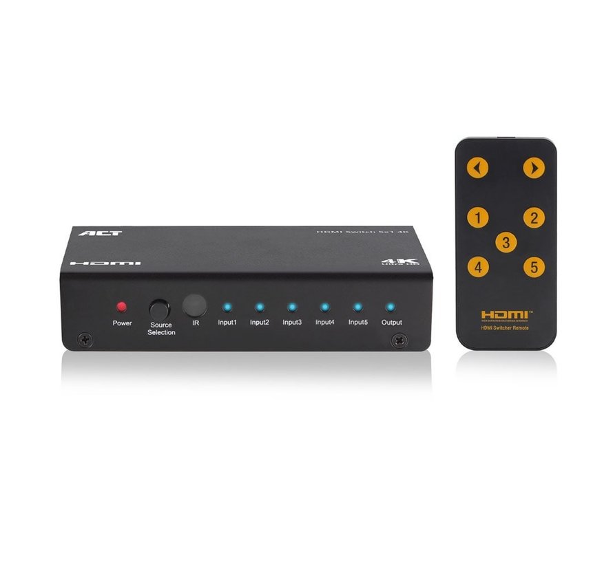 AC7840 5 x 1 HDMI switch, 3D en 4K ondersteuning