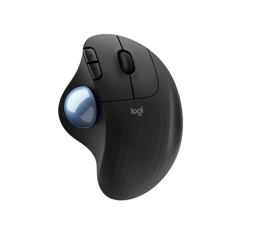 Logitech M575 Ergo Trackball | Ergonomische Draadloze Muis | Rechtshandig | RF + Bluetooth | 2000 DPI | Grafiet