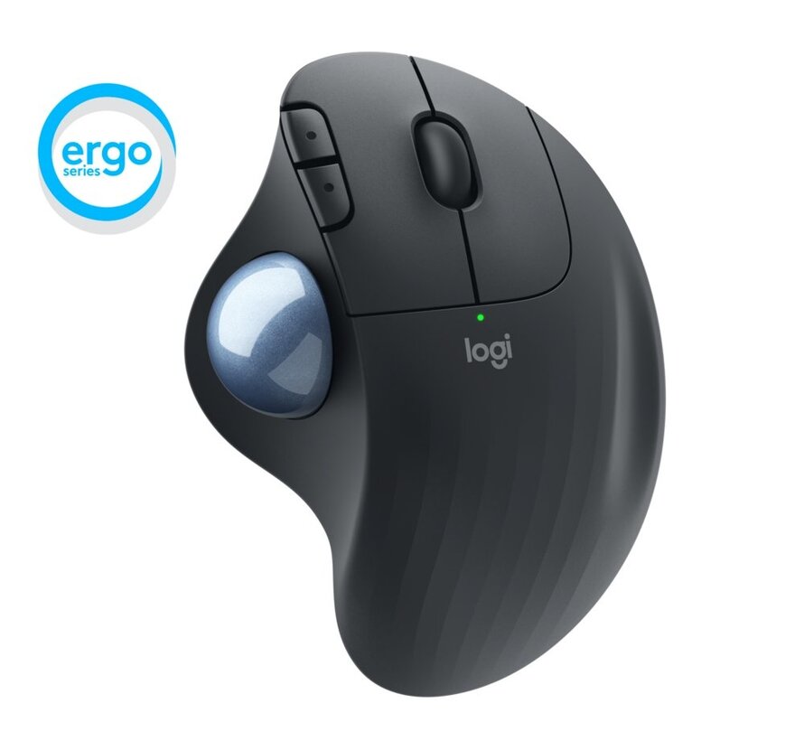 M575 Ergo Trackball | Ergonomische Draadloze Muis | Rechtshandig | RF + Bluetooth | 2000 DPI | Grafiet