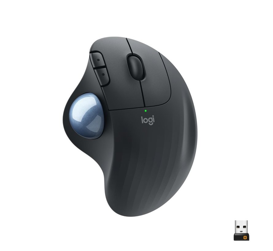 M575 Ergo Trackball | Ergonomische Draadloze Muis | Rechtshandig | RF + Bluetooth | 2000 DPI | Grafiet